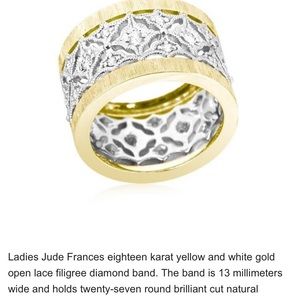 Judith Frances lace 18k white gold diamond band